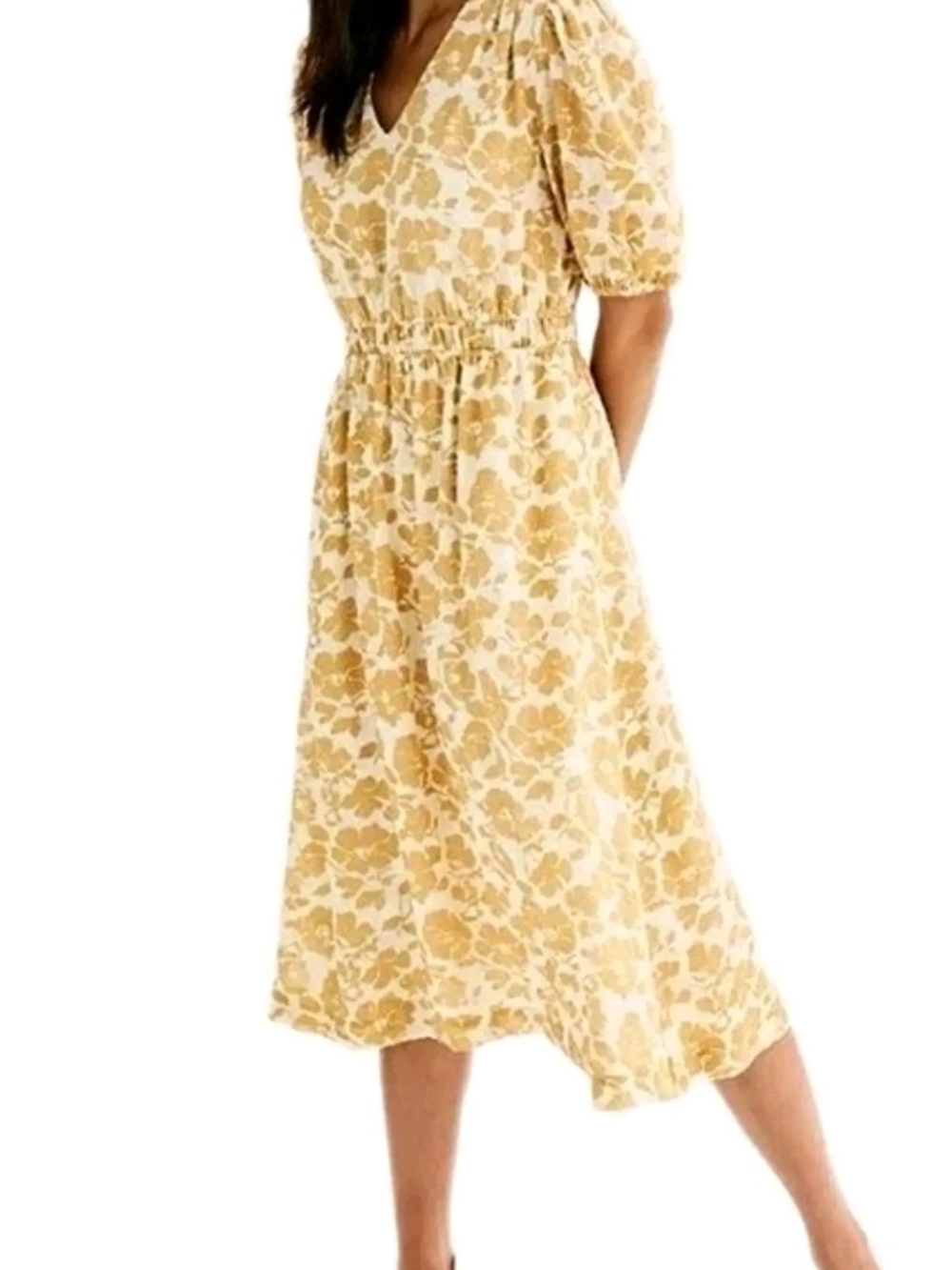 Draper James RSVP Jacquard Floral Midi Dress-sz XL